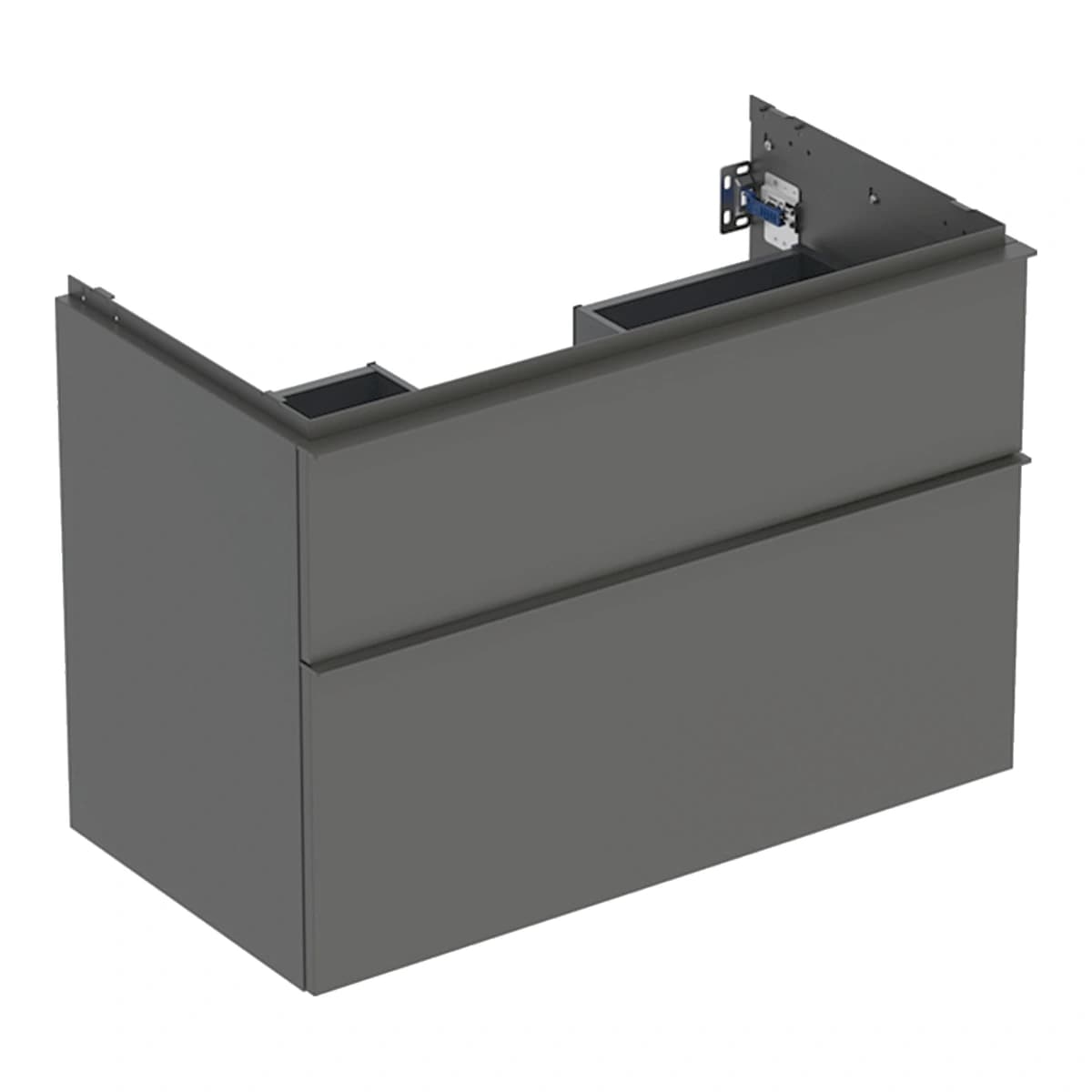 Geberit iCon 90 cm Mat Antrasit Çift Çekmeceli Lavabo Dolabı