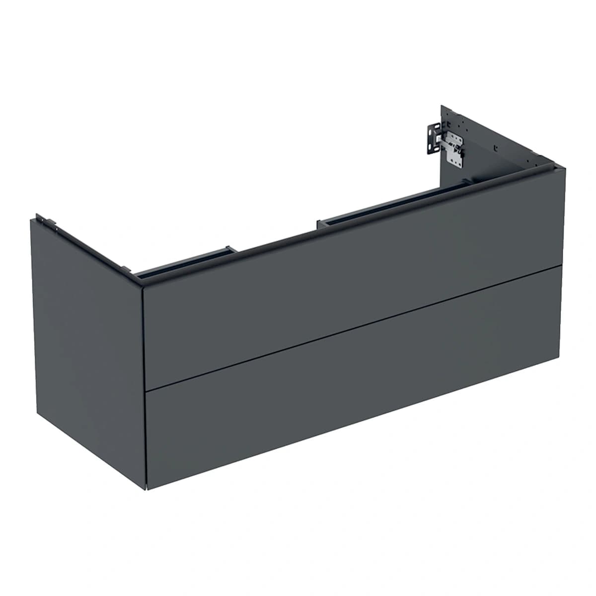 Geberit ONE 120 cm Mat Siyah Çift Çekmeceli Lavabo Dolabı