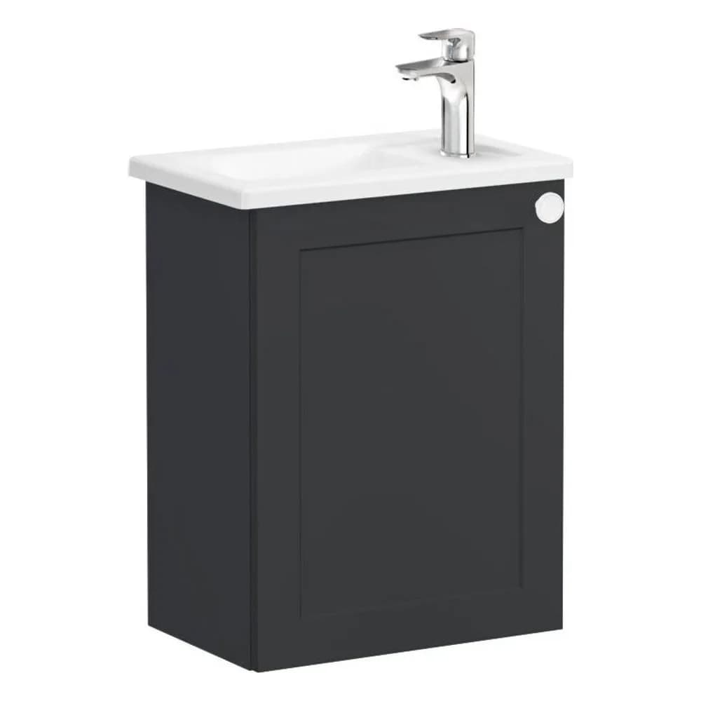 Vitra Root Classic 45 Cm Grafit Kapaklı Sol Lavabo Dolabı