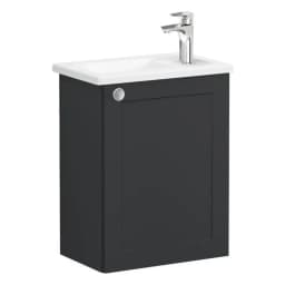 Vitra Root Classic 45 Cm Grafit Kapaklı Sağ Lavabo Dolabı görsel 1