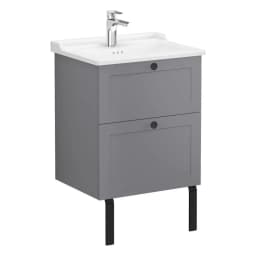 Vitra Root Classic 60 Cm Gri 2 Çekmeceli Lavabo Dolabı görsel 1