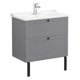 Vitra Root Classic 80 Cm Gri 2 Çekmeceli Lavabo Dolabı görsel 1