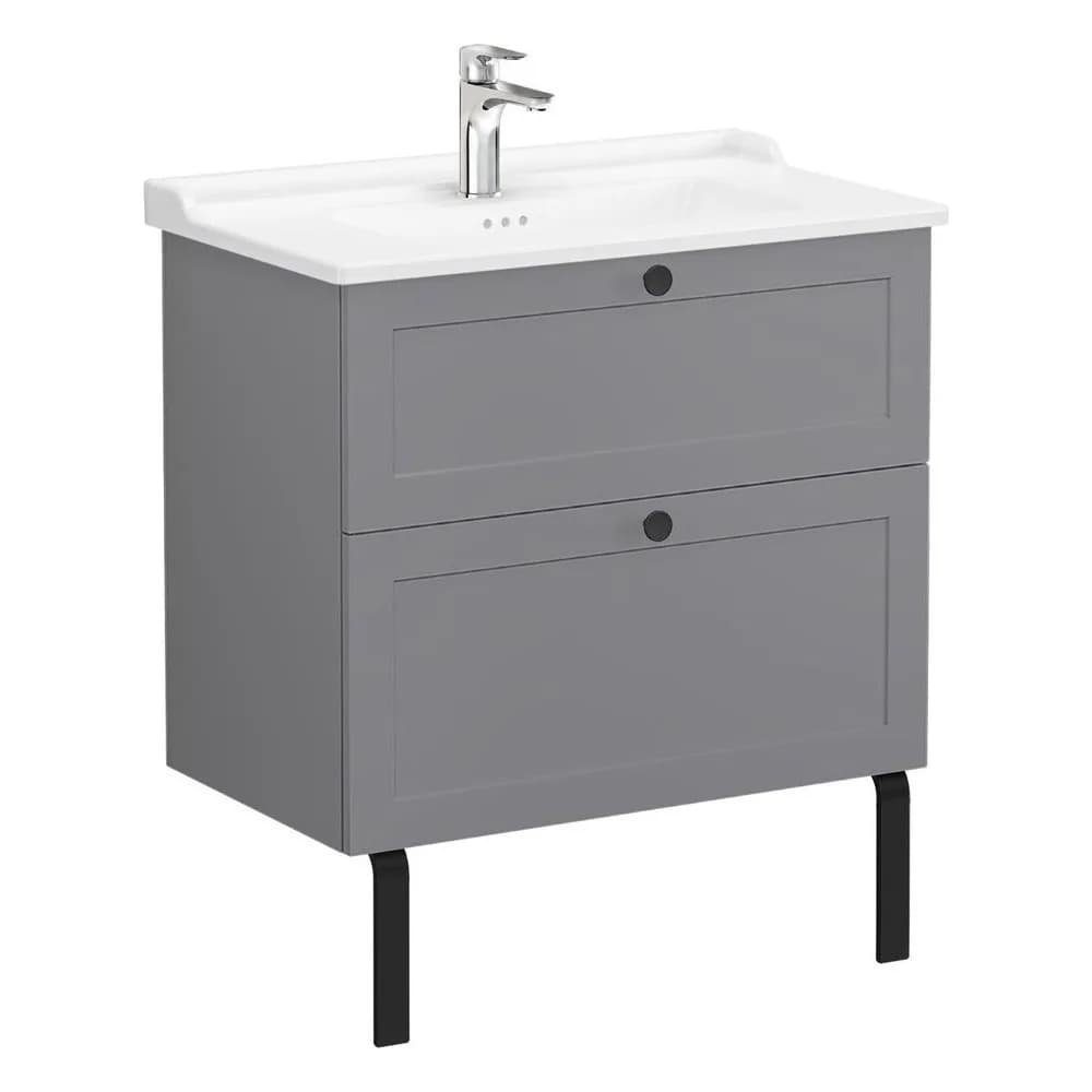 Vitra Root Classic 80 Cm Gri 2 Çekmeceli Lavabo Dolabı