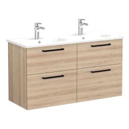 Vitra Root Flat 120 Cm Doğal Meşe 4 Çekmeceli Lavabo Dolabı görsel 1