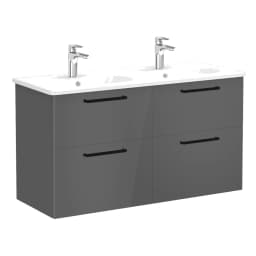 Vitra Root Flat 120 Cm Antrasit 4 Çekmeceli Lavabo Dolabı görsel 1