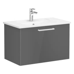 Vitra Root Flat 80 Cm Antrasit Tek Çekmeceli Lavabo Dolabı görsel 1