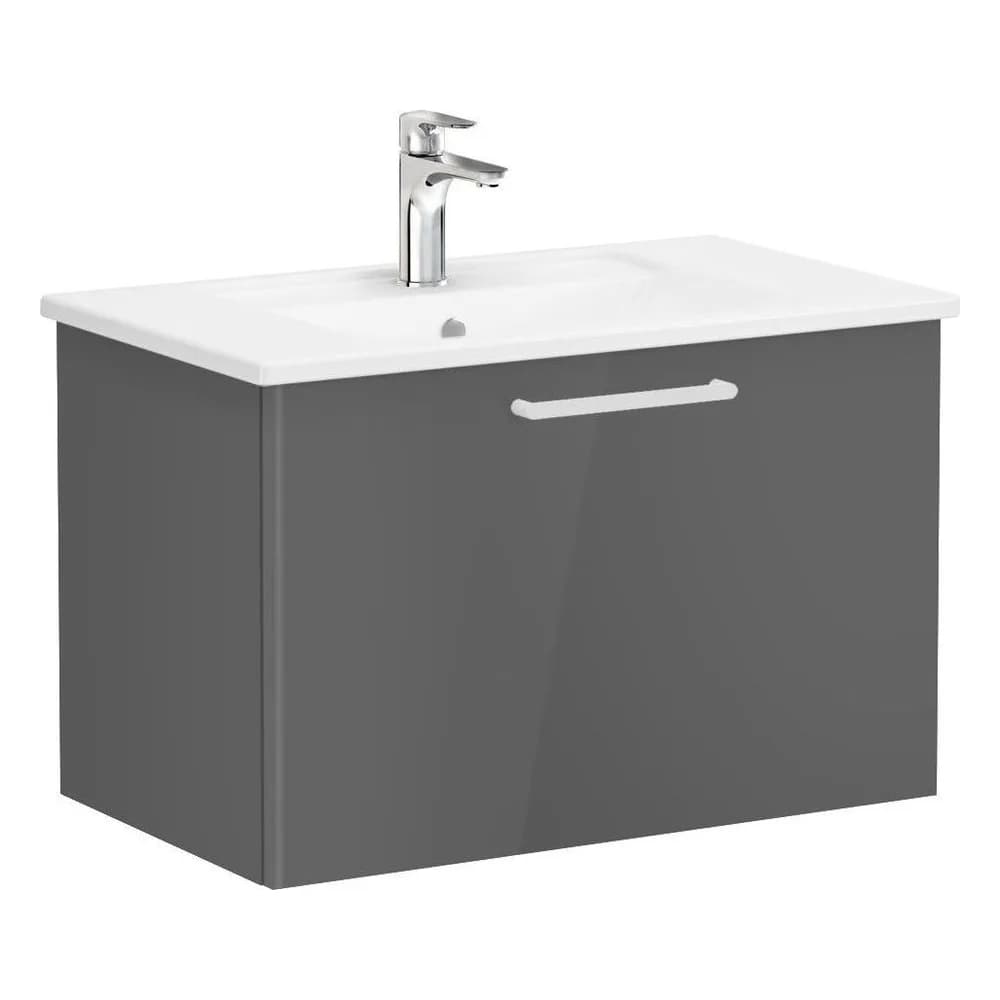 Vitra Root Flat 80 Cm Antrasit Tek Çekmeceli Lavabo Dolabı