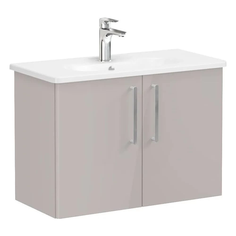 Vitra Root Flat 80 Cm Sahra Beji Dar 2 Kapaklı Lavabo Dolabı