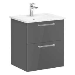 Vitra Root Flat 60 Cm Antrasit 2 Çekmeceli Lavabo Dolabı görsel 1