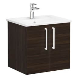 Vitra Root Flat 60 Cm Ceviz 2 Kapaklı Lavabo Dolabı görsel 1