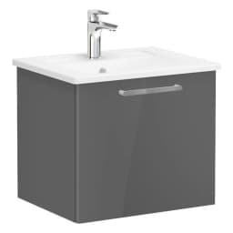 Vitra Root Flat 60 Cm Antrasit Tek Çekmeceli Lavabo Dolabı görsel 1