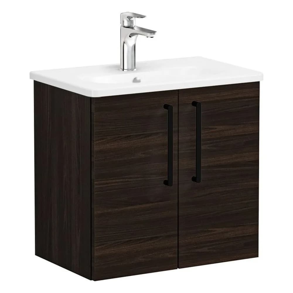 Vitra Root Flat 60 Cm Ceviz Dar 2 Kapaklı Lavabo Dolabı
