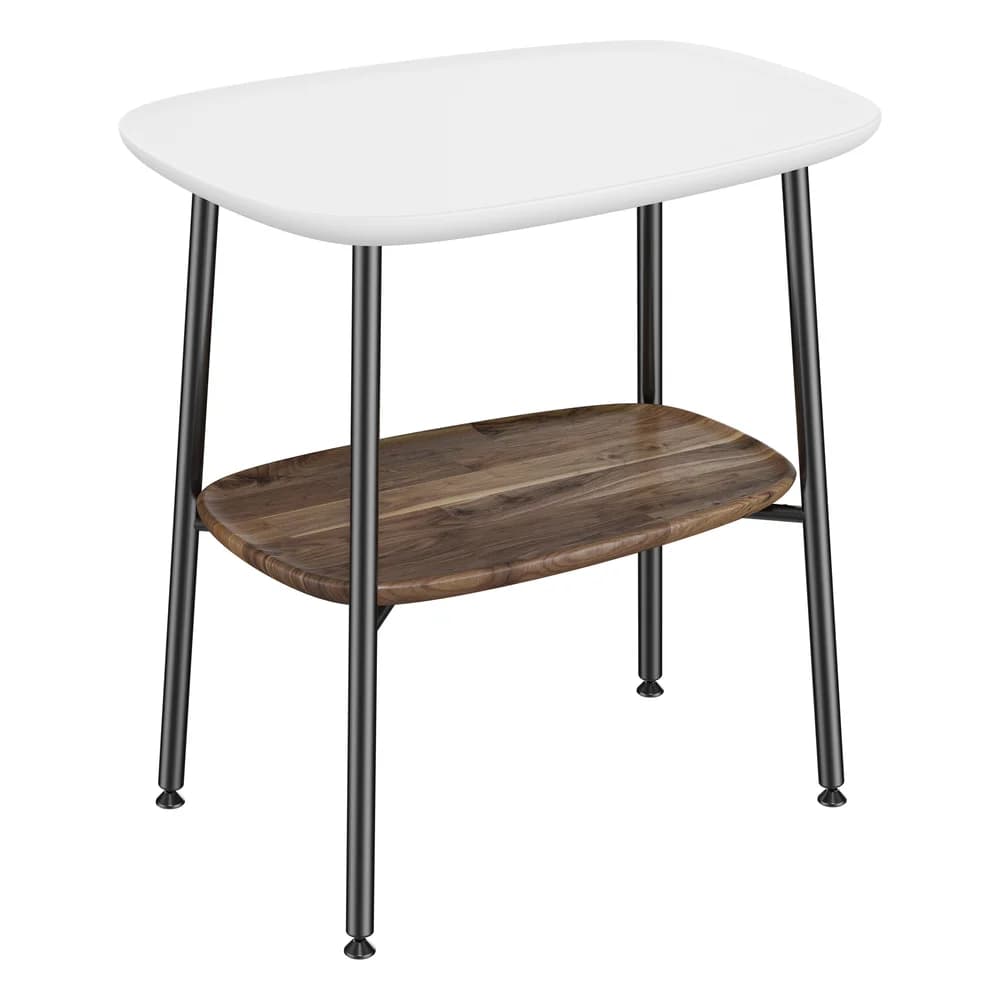 Vitra Plural 55 Cm Koyu Meşe Parlak Beyaz Seramik Yan Ünite