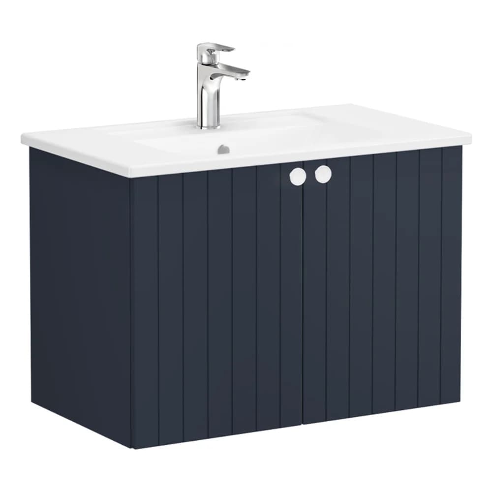 Vitra Root Groove 80 Cm Lacivert Dar 2 Kapaklı Lavabo Dolabı