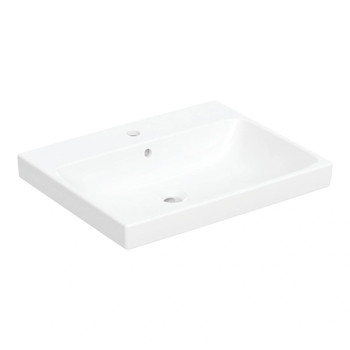 Geberit Aniara 60,5x48,5 cm Taşmalı Batarya Delikli Lavabo