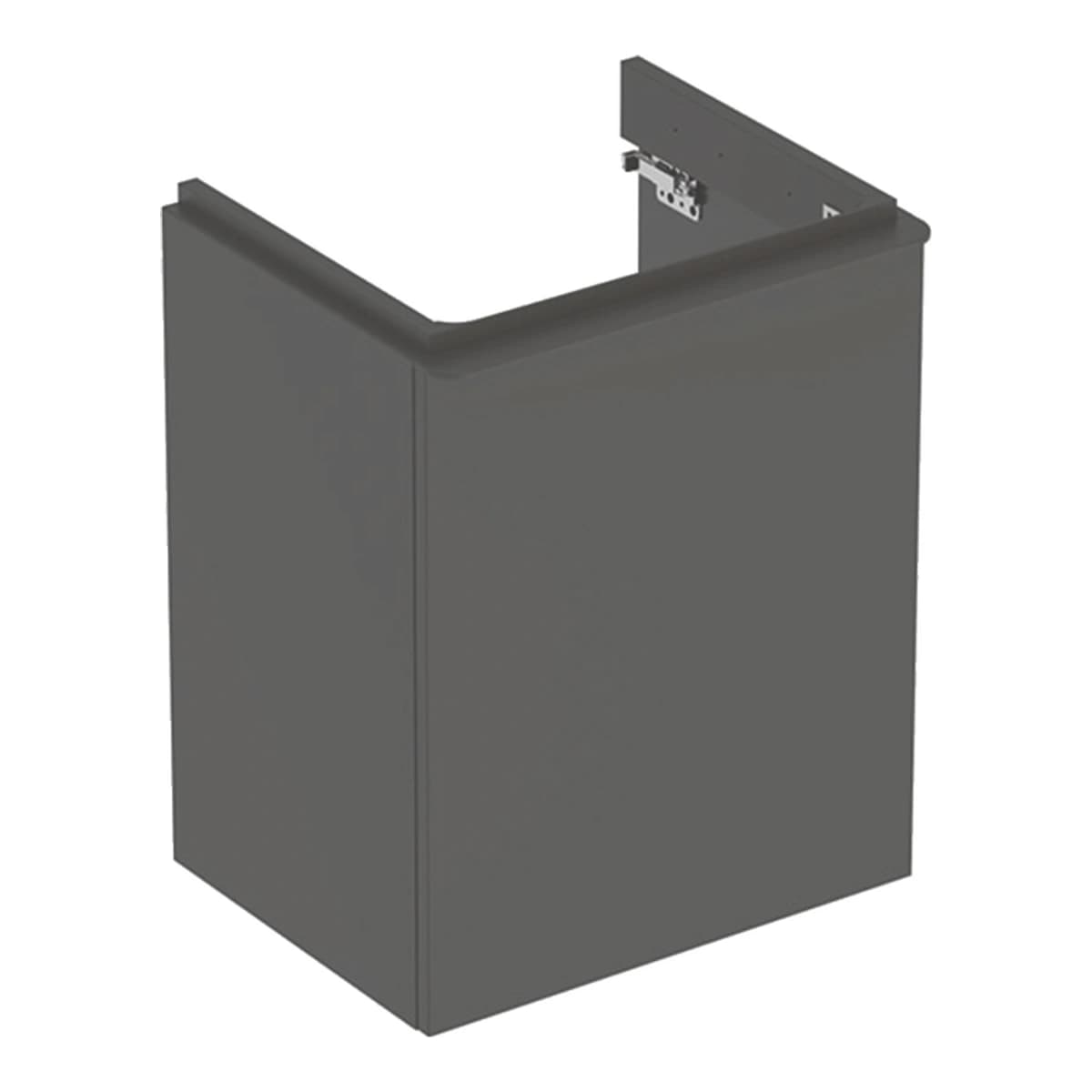 Geberit Smyle 50 cm Mat Antrasit Tek Kapılı Lavabo Dolabı