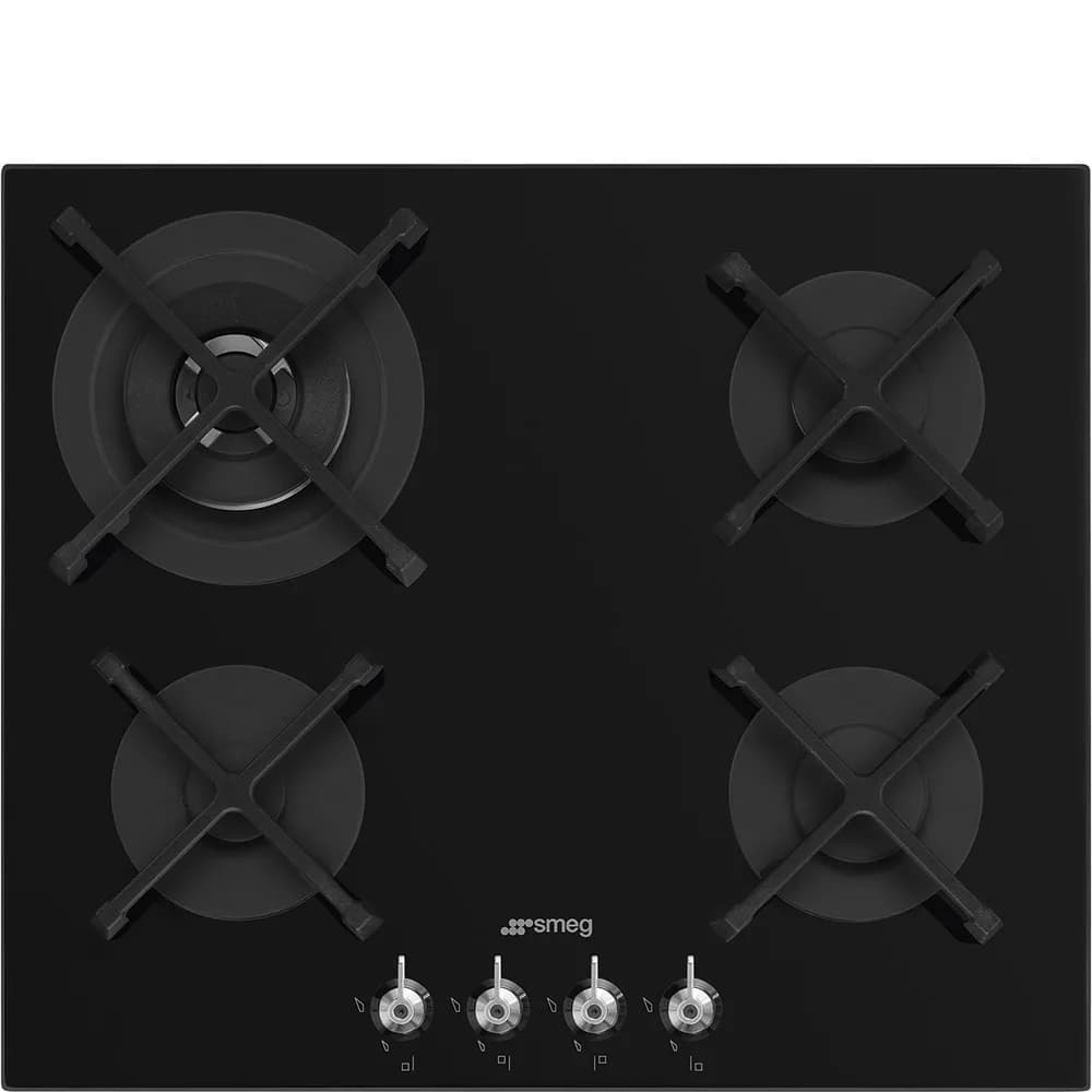 Smeg Classica 60 cm Siyah Cam 4 Gözlü Gazlı Ocak