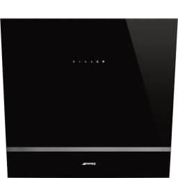 Smeg Üniversal 60 cm Siyah Cam Eğik Duvar Tipi Davlumbaz görsel 1