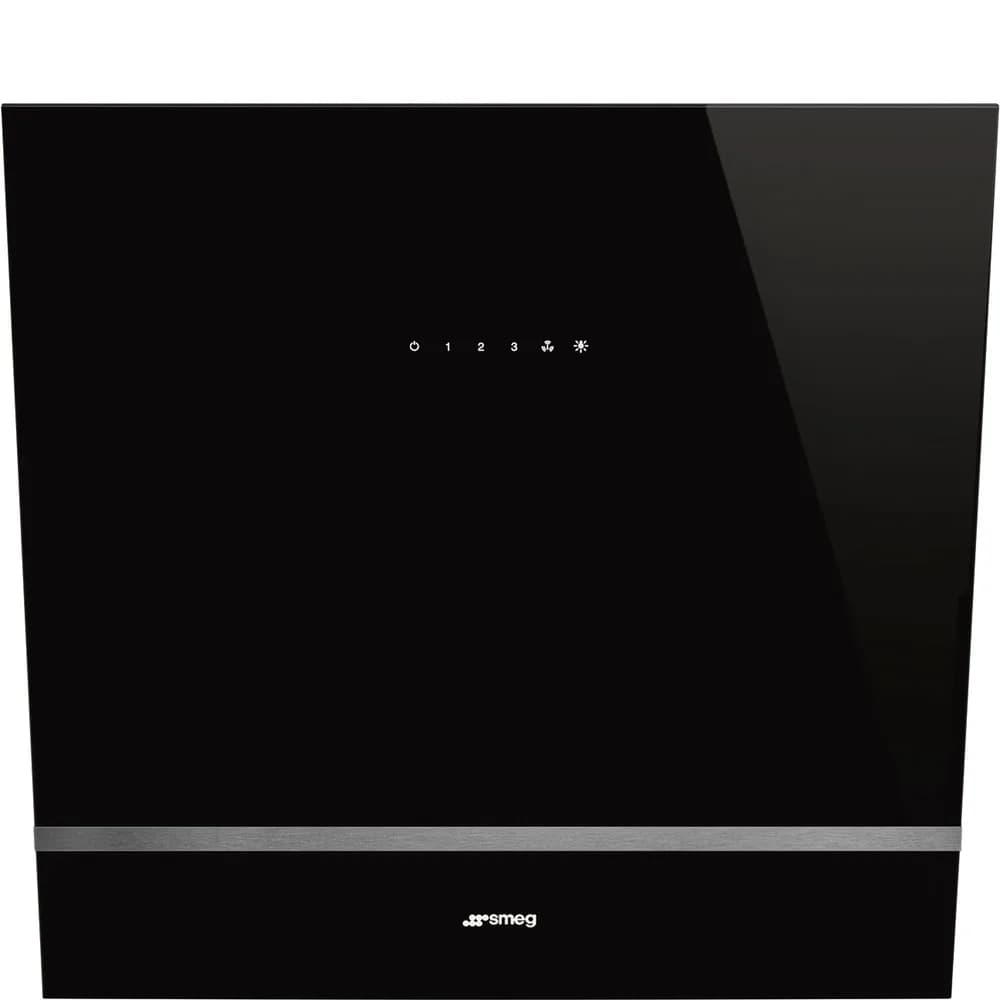 Smeg Üniversal 60 cm Siyah Cam Eğik Duvar Tipi Davlumbaz