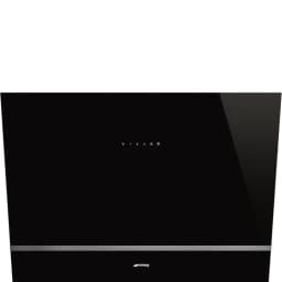 Smeg Üniversal 80 cm Siyah Cam Eğik Duvar Tipi Davlumbaz görsel 1