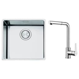 Smeg Mira 50 cm Paslanmaz Tezgah Altı Evye Batarya Seti görsel 1