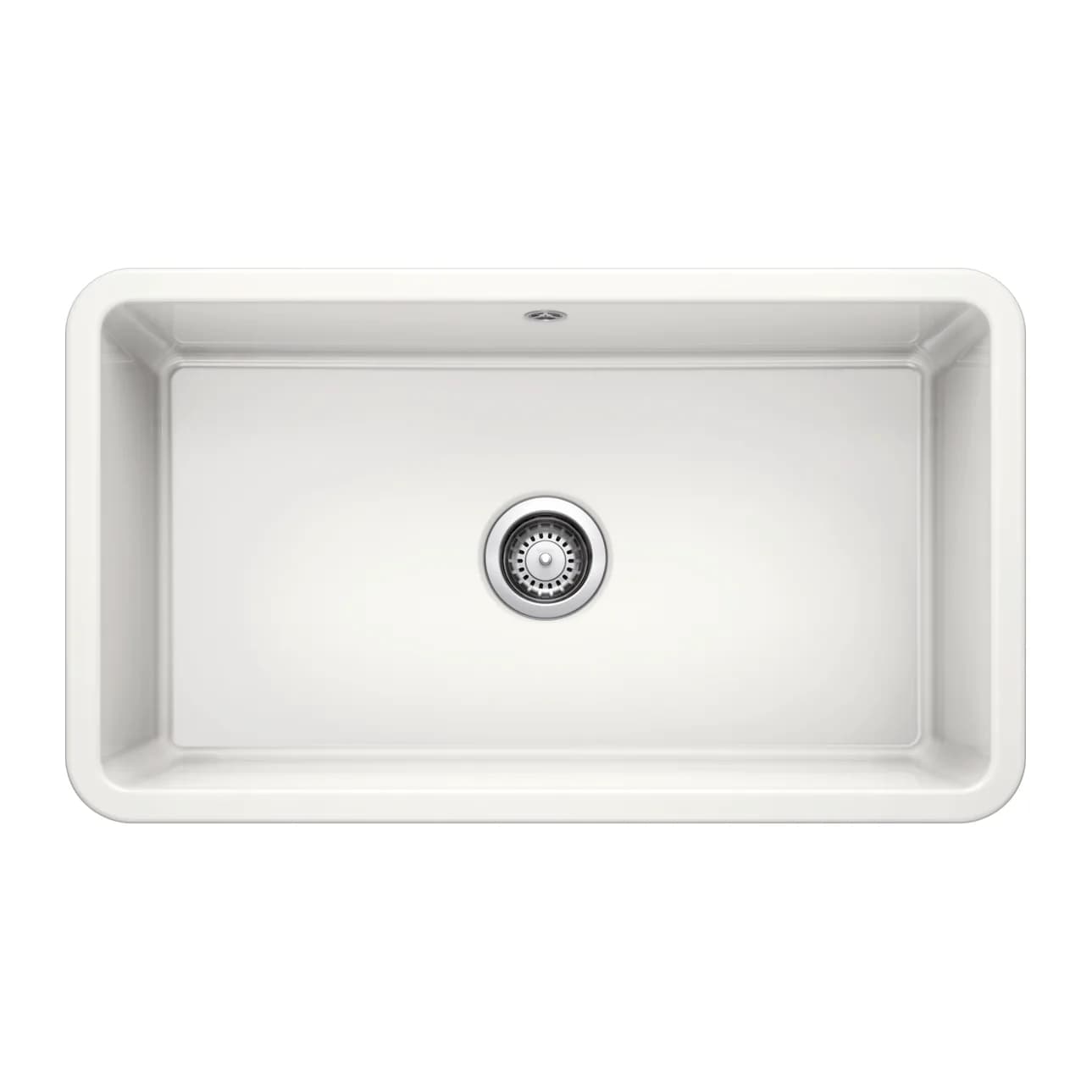 Blanco Villae Tek Hazneli Kristal Beyaz Seramik Eviye