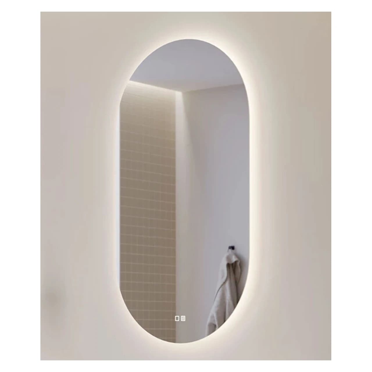 Orka Thetis 55x100 Cm Oval Buğu Çözücülü LED'li Ayna