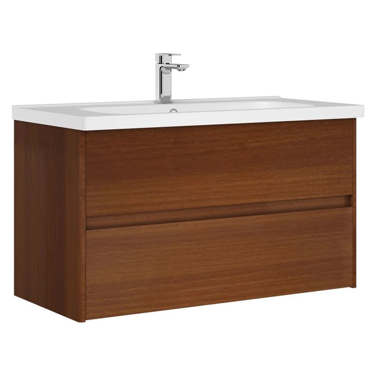 Orka Düden 65 Cm Odeon Kızıl Ceviz Çekmeceli Banyo Dolabı Takımı
