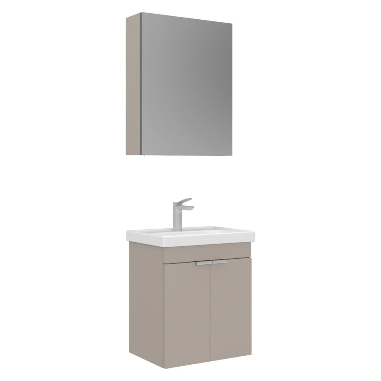 Orka Desna 50 Cm Çöl Beji Ayna Dolaplı Banyo Dolabı Takımı