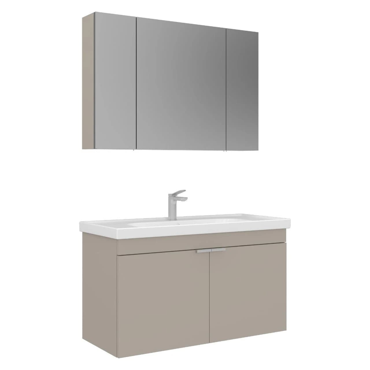 Orka Desna 100 Cm Çöl Beji Ayna Dolaplı Banyo Dolabı Takımı