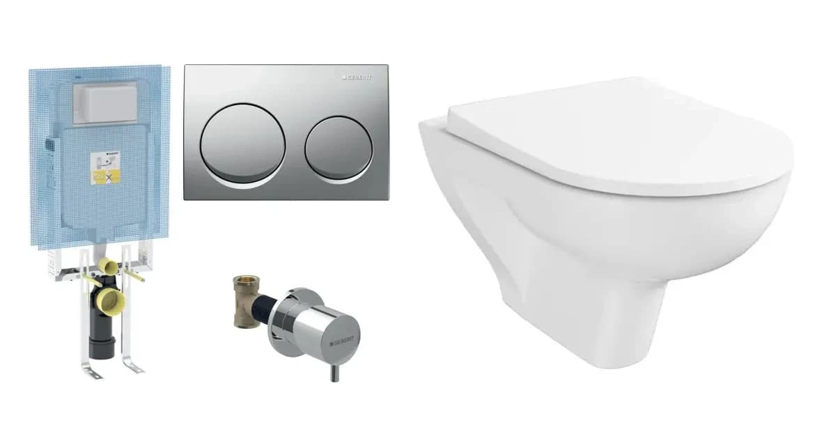 VitrA S20 Asma Klozet ve Geberit Gömme Rezervuar Takımı