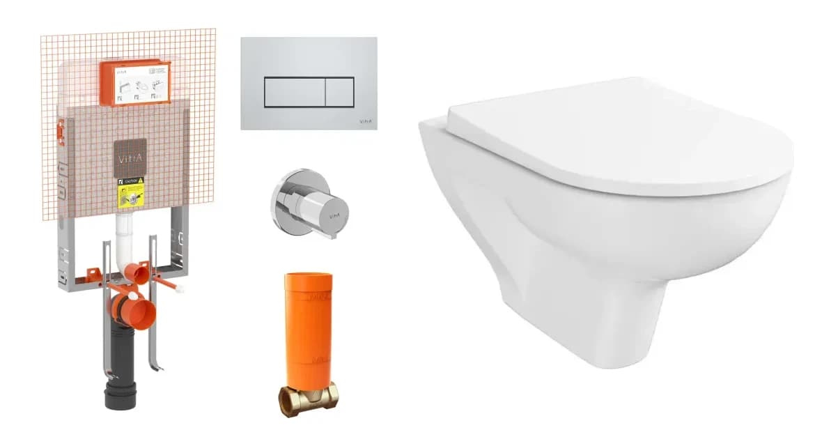 VitrA S20 Asma Klozet ve Gömme Rezervuar Takımı