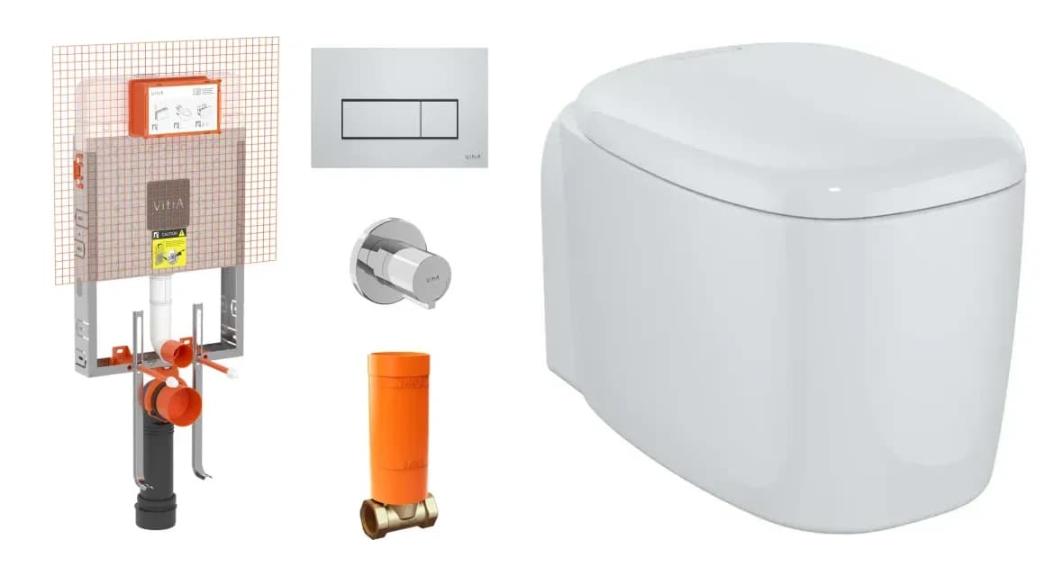VitrA Plural Asma Klozet ve Gömme Rezervuar Takımı