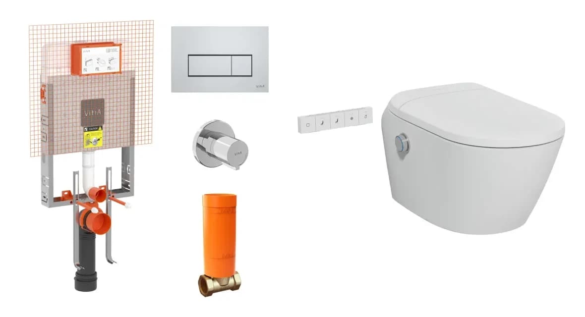 VitrA V-Care Ultra Asma Klozet ve Gömme Rezervuar Takımı