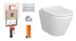 VitrA Integra Asma Klozet Rim-ex 54 cm Beyaz 7041L003 ve Gömme Rezervuar Takımı görsel 1