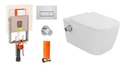 Vitra Metropole Square QuantumFlush Termostatik Entegre Musluklu Asma Klozet ve Gömme Rezervuar Takımı görsel 1