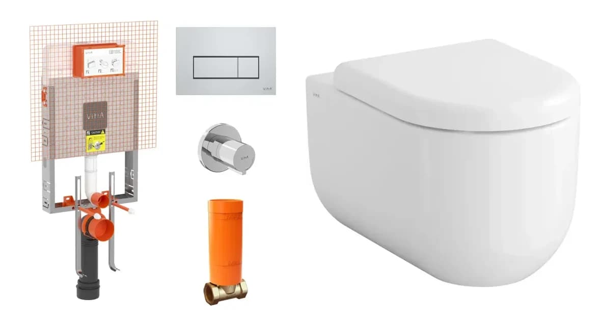 Vitra Liquid Rim-ex Kanalsız Asma Klozet ve Gömme Rezervuar Takımı