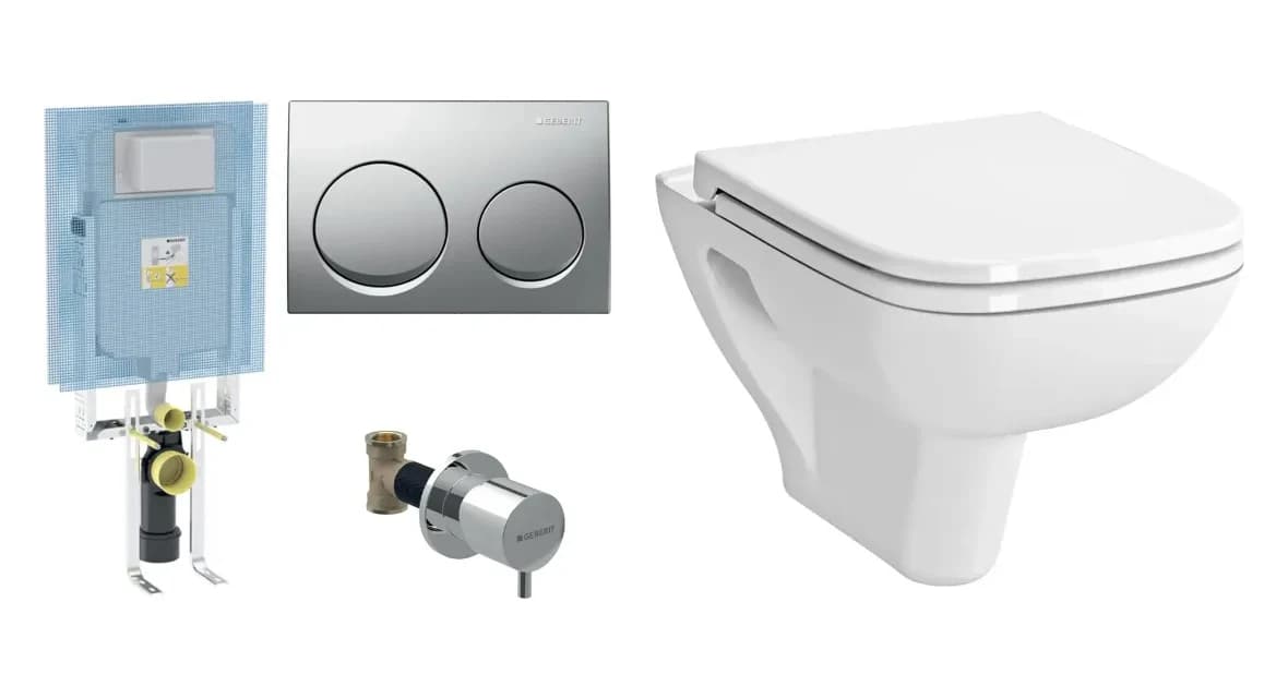 Vitra S20 52 cm Beyaz Asma Klozet ve Geberit Gömme Rezervuar Takımı