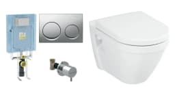 VitrA S50 Asma Klozet 54 cm Taharet Borulu Beyaz 5618L003 ve Geberit Gömme Rezervuar Takımı görsel 1