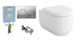 Vitra Liquid Rim-ex Kanalsız Asma Klozet ve Geberit Gömme Rezervuar Takımı görsel 1
