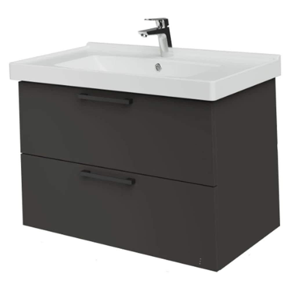 Creavit D20 80 Cm Antrasit 2 Çekmeceli Lavabo Dolabı