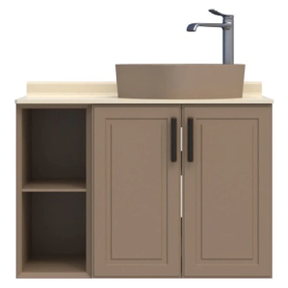 Creavit Perra 25+60 Cm Latte Kapaklı Lavabo Dolabı