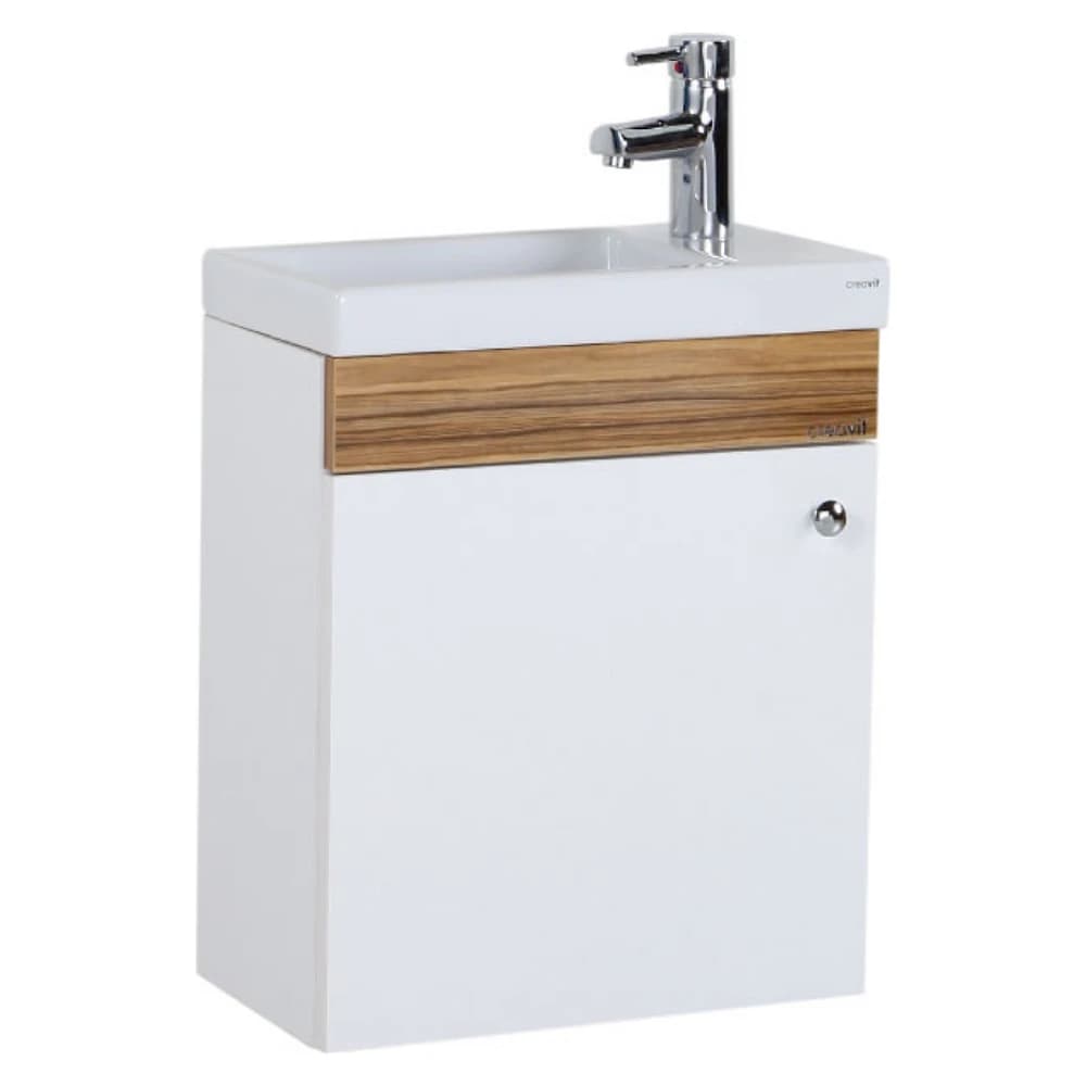 Creavit Elmas 45 Cm Beyaz-Parlak Belly Lavabo Dolabı
