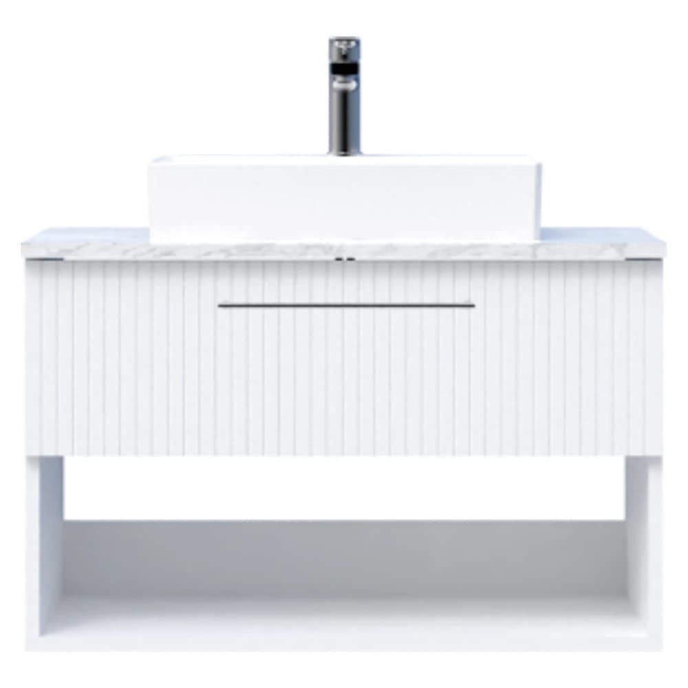 Creavit E10 85 Cm Beyaz 1 Çekmeceli Raflı Lavabo Dolabı
