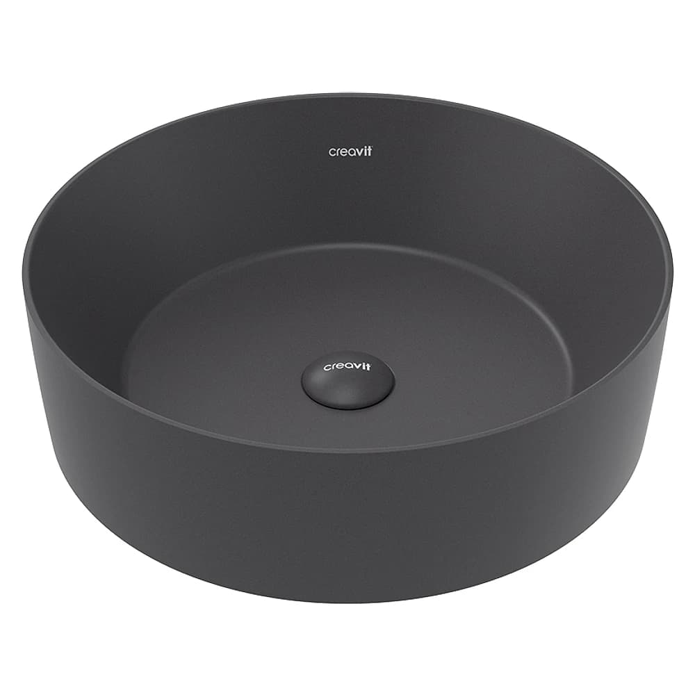 Creavit Nice 45 Cm Antrasit Mat Set Üstü Çanak Lavabo
