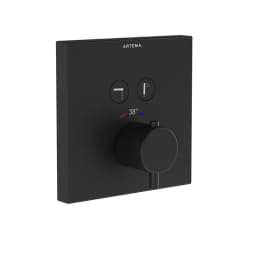 Vitra AquaHeat Mat Siyah Ankastre Termostatik Banyo Bataryası A4274636 görsel 1