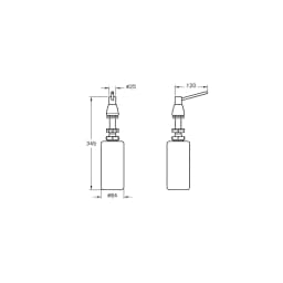 Vitra Arkitekta 1000 ml Ankastre Kilitlemesiz Sıvı Sabunluk A44047 görsel 2