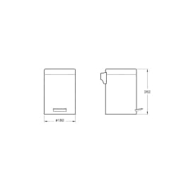 Vitra Arkitekta 3 Lt Parlak Paslanmaz Çelik Çöp Kovası A44054 görsel 2