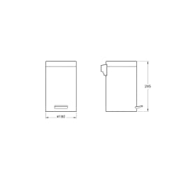 Vitra Arkitekta 4,5 Lt Parlak Paslanmaz Çelik Çöp Kovası A44055 görsel 2