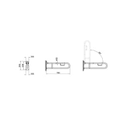 Vitra Arkitekta Katlanabilir Tutunma Barı A44468 görsel 2